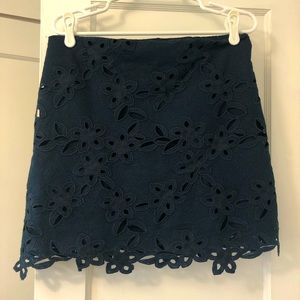 Floral Lace Pattern Short Skirt